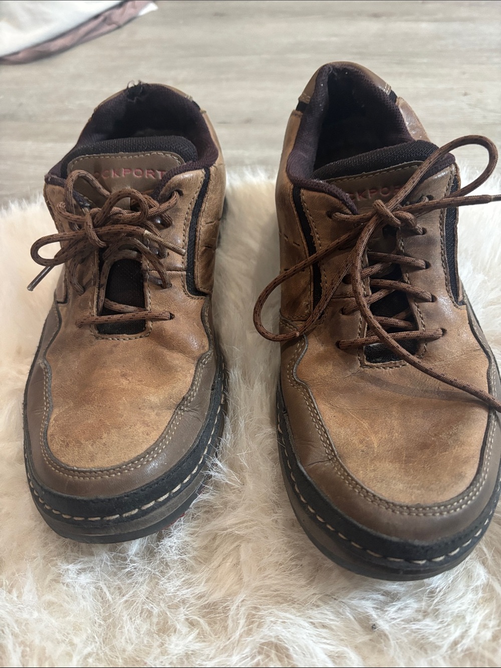 Rockport Men's Brown Leather Casual Sneakers